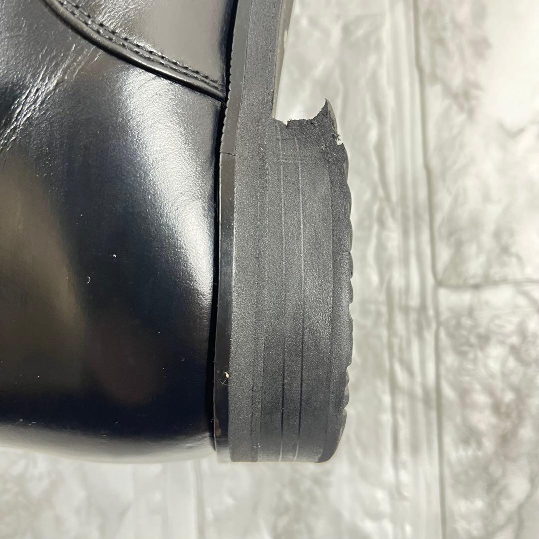 【美品】三陽山長　柔二　ストレートチップ　ビブラムソール　ブラック　26㎝