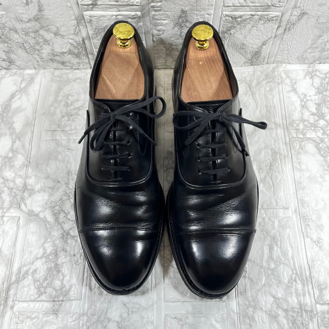 【美品】三陽山長　柔二　ストレートチップ　ビブラムソール　ブラック　26㎝