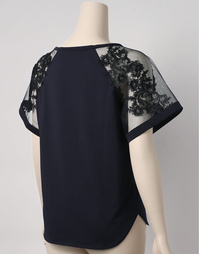 ワコール Yue レース Tシャツ ネイビー Mサイズ