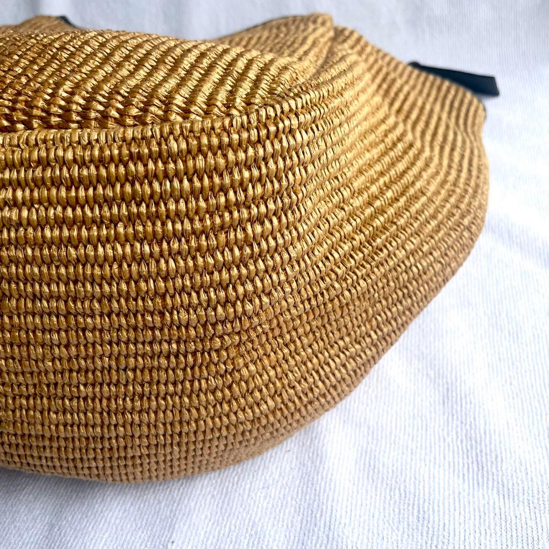 ★美品★ マルコマージ イタリア製 ラフィア レザー かごバッグ トートバッグ