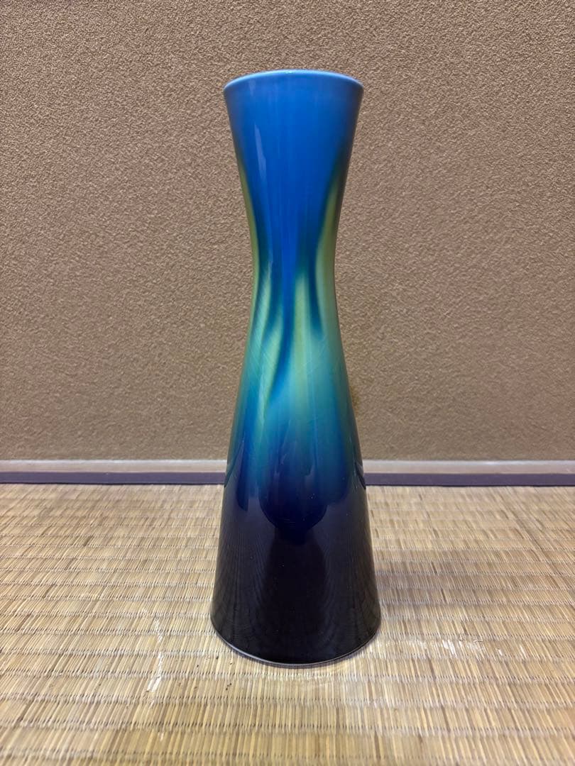 人間国宝　三代徳田八十吉　(正彦) 花入　花瓶　花生　壷