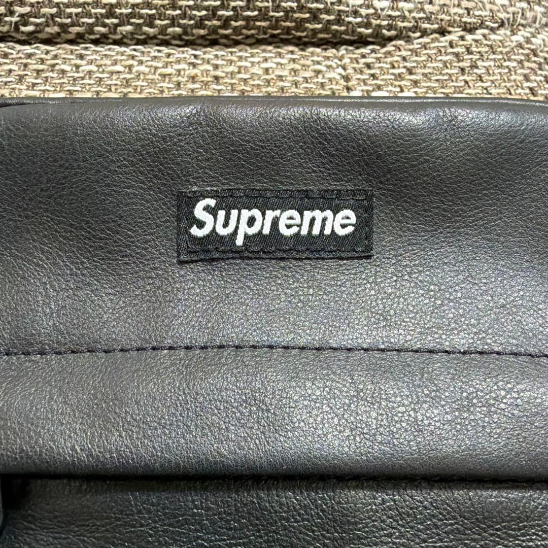 Supreme レザーショルダーバッグ