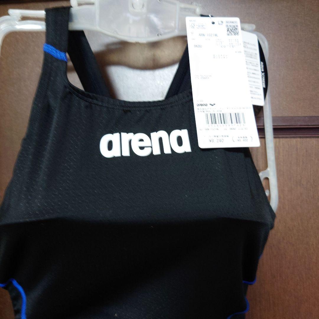 XOサイズ 新品未使用 arenaスポーツ用水着 黒/青 ハイカット レディース