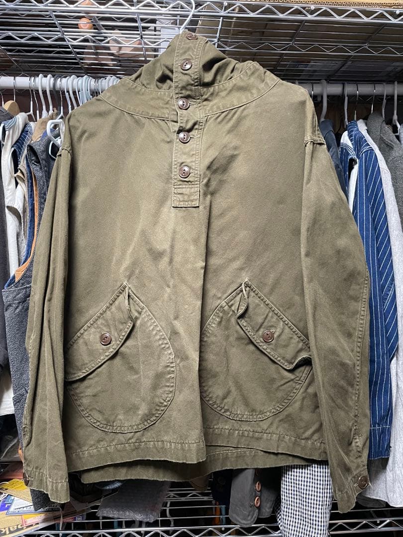 ブラックサインPARAFFIN DECK SHIRT サイズ38ハイドグリーン