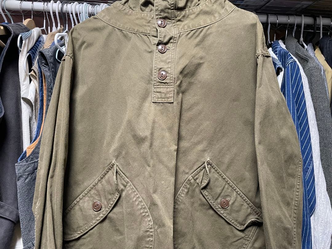 ブラックサインPARAFFIN DECK SHIRT サイズ38ハイドグリーン