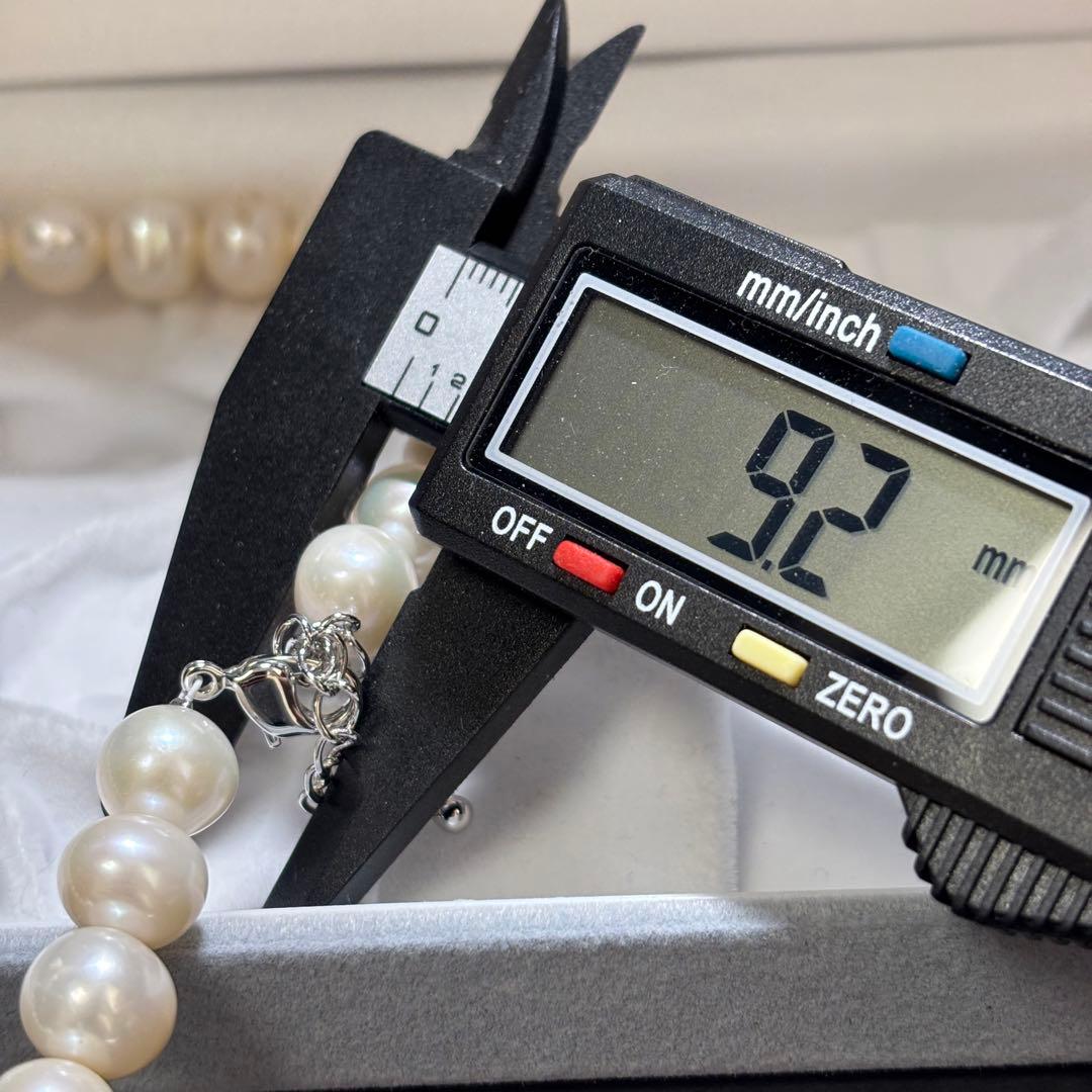 【超大珠】　本真珠　ロング　パールネックレス　約9.2-11.7mm