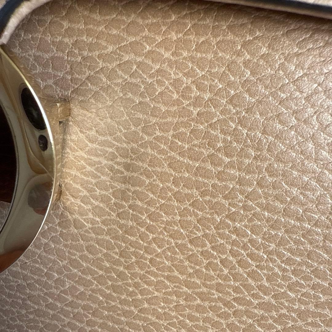 GUCCI ベージュ インターロッキング Gチェーン ショルダーバッグ