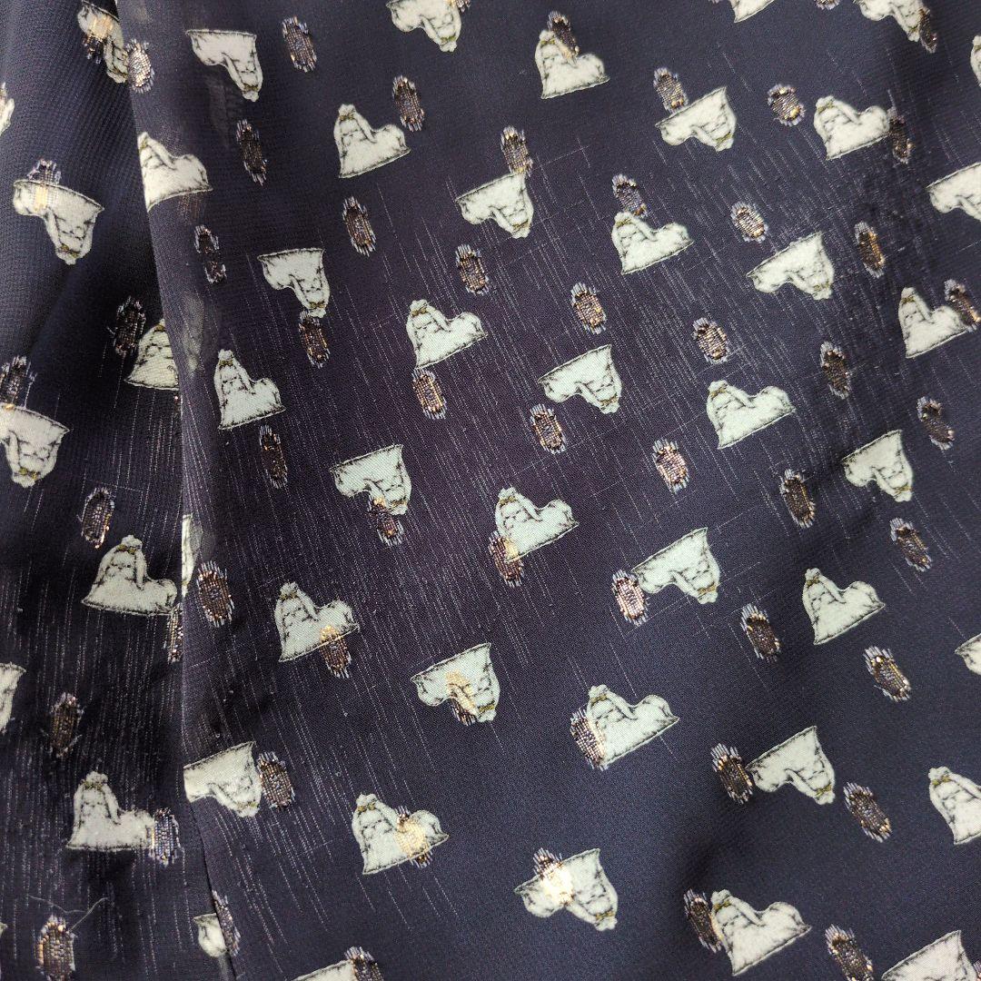 フランシュリッペ キラキラおこりんぼワンピース 犬 ネイビー FL5