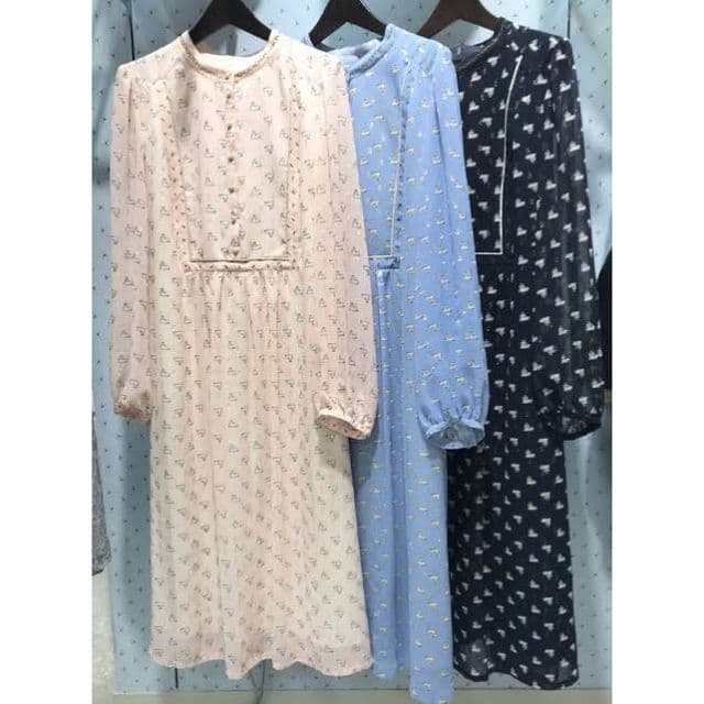 フランシュリッペ キラキラおこりんぼワンピース 犬 ネイビー FL5