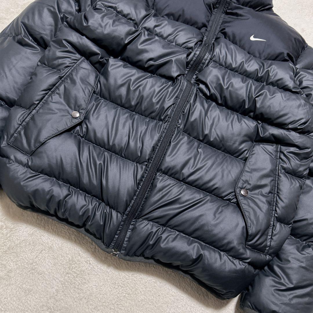 未使用級 OLD NIKE リバーシブル ダウンジャケット L ダークグレー 黒