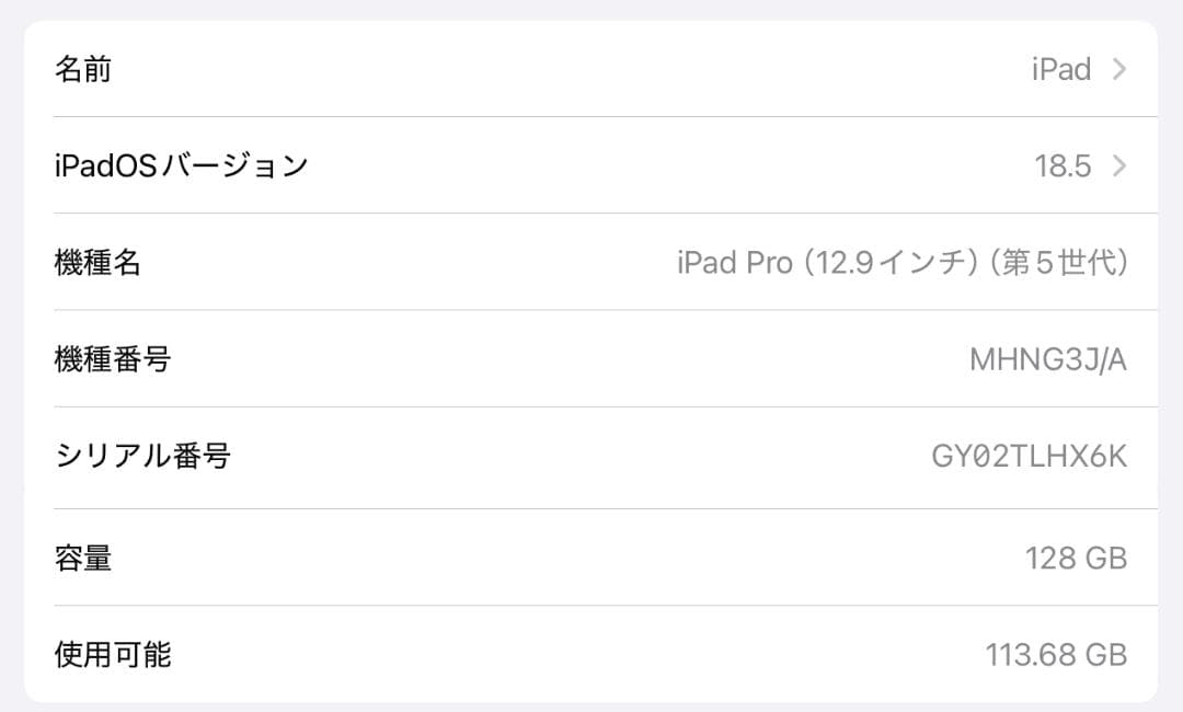 M1 iPad Pro 12.9インチ（第5世代）