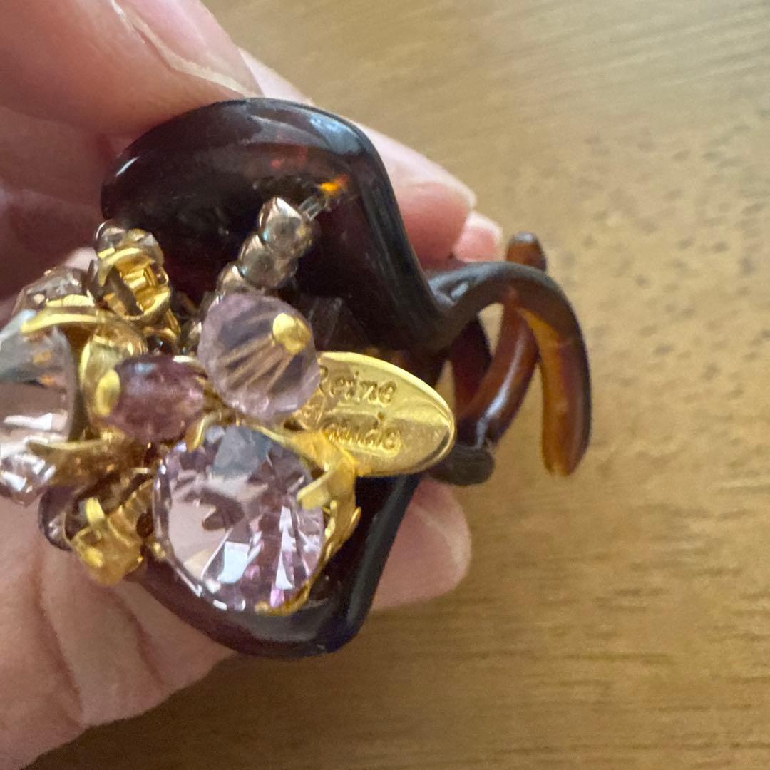 Reine Claudeレーヌクロード ヘアクリップ2個セット ビジュー＆パール