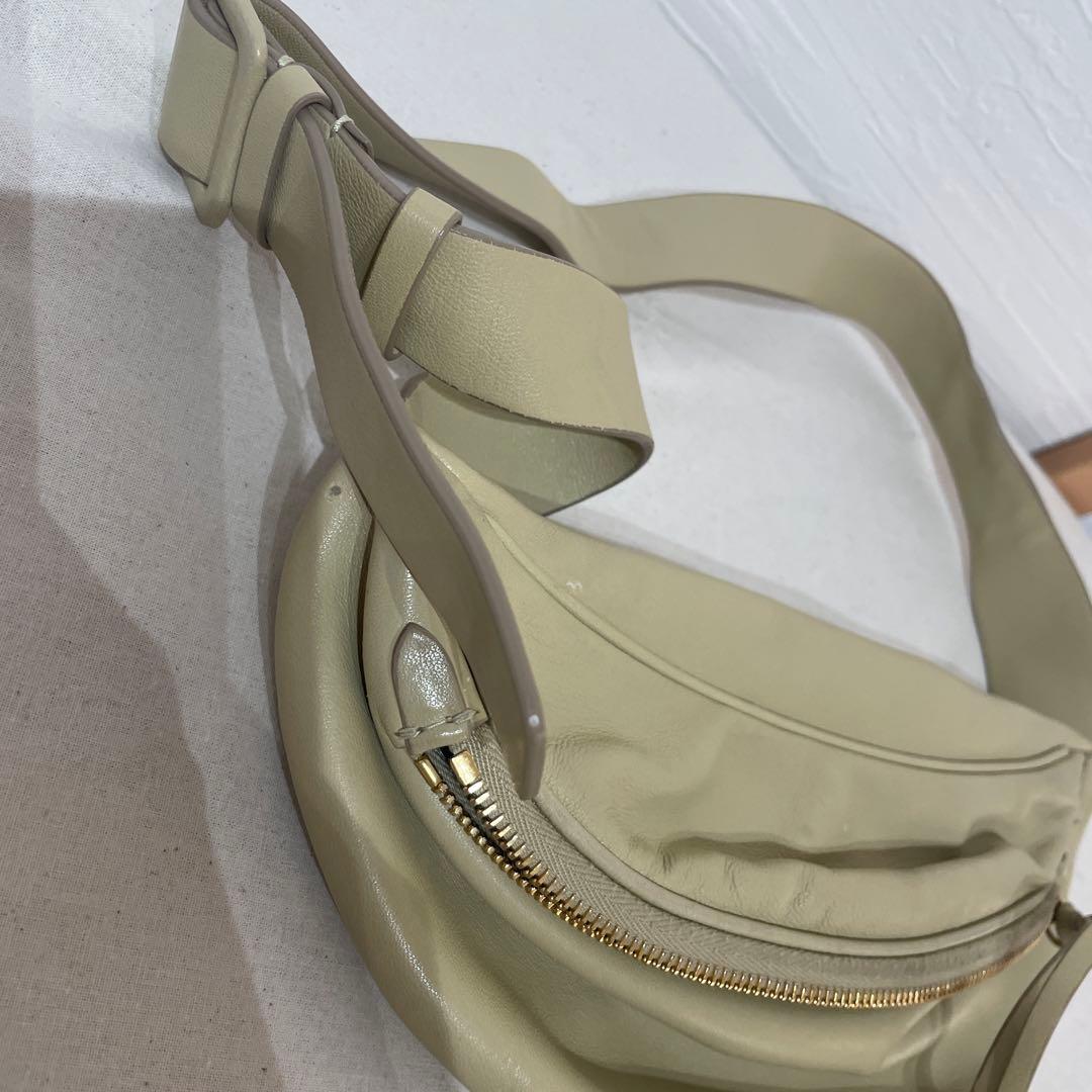 JIL SANDER クリーム　バター　ボディバッグ