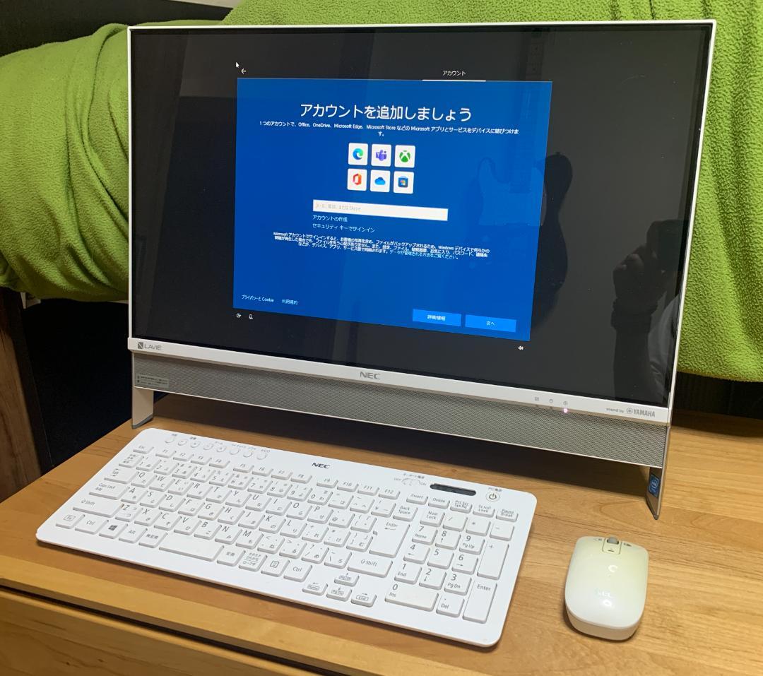 NEC 液晶一体型パソコン PC-DA370F AW メモリ８GB HDD１TB