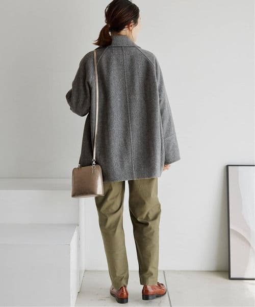 極美品 JOURNALSTANDARDrelume 尾州ウールピーコート グレー