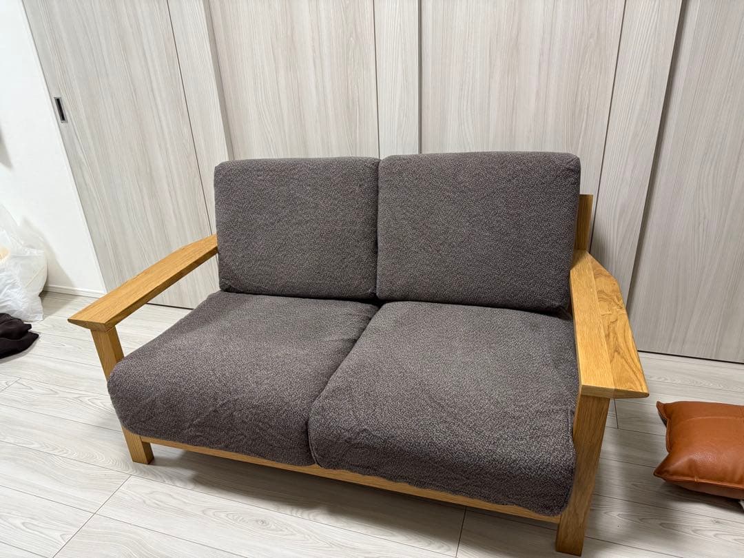 無印良品 木製フレーム 2シーター ウレタン ポケットコイル