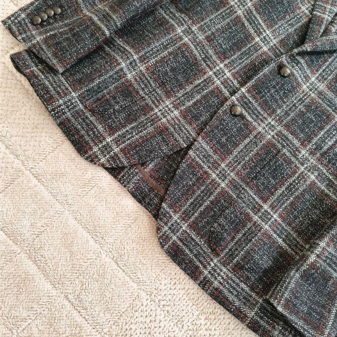 タリアトーレ モンテカルロ シルク混 テーラードジャケット チェック 48