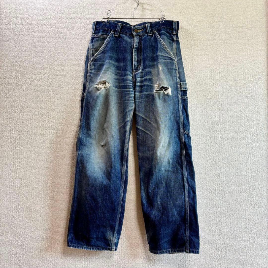 【雰囲気抜群】カーハート Carhartt デニムペインターパンツ 実寸W32