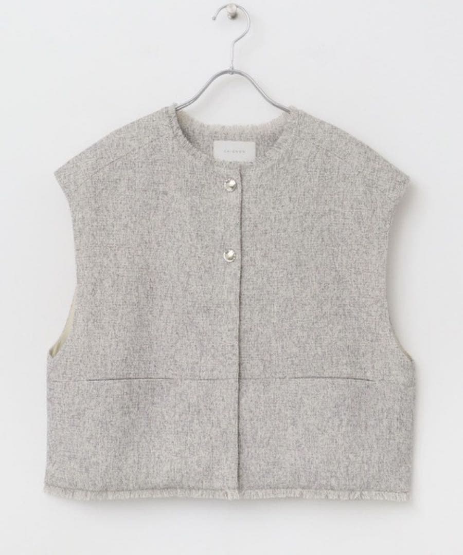 CHIGNON ツィードショートベスト