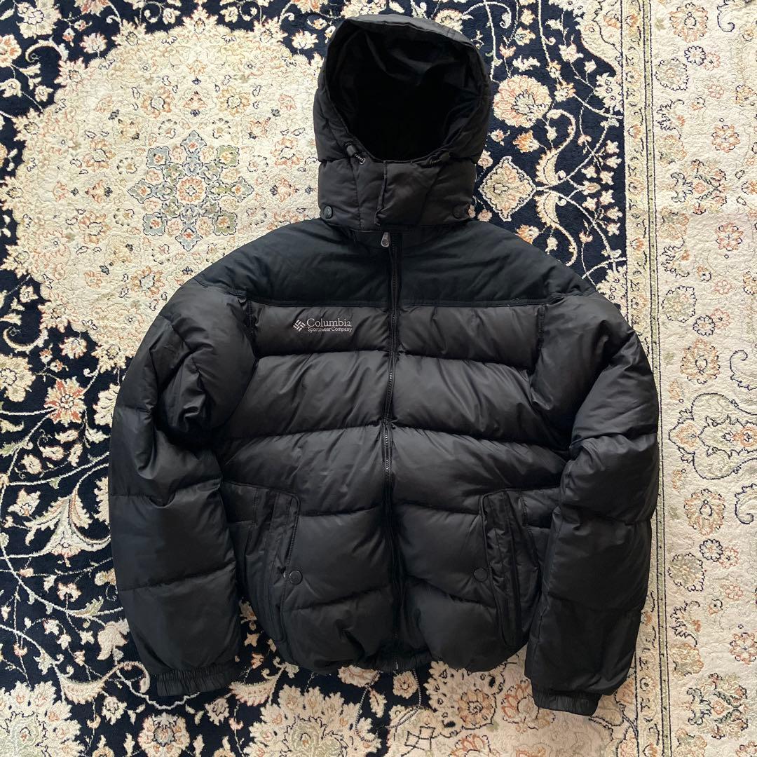 Columbia 00s puffer down jacket black 肉厚