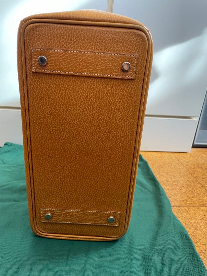 HIGH-CLASS ブラウンレザー ハンドバッグ