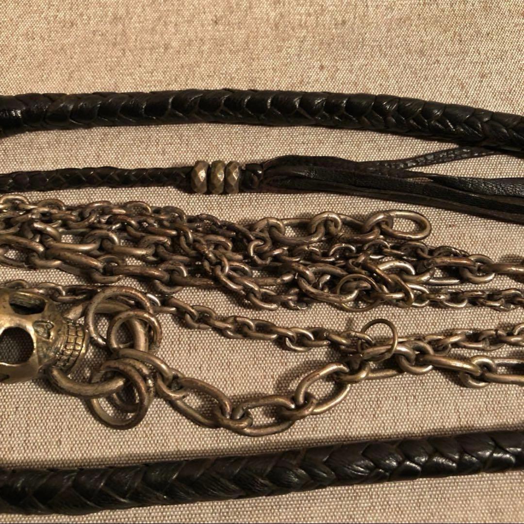 【Kmrii】初期 Skull × Leather Wallet Chain