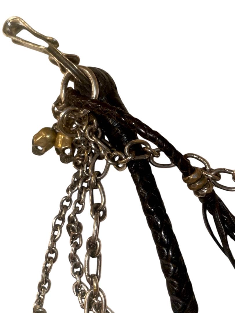 【Kmrii】初期 Skull × Leather Wallet Chain