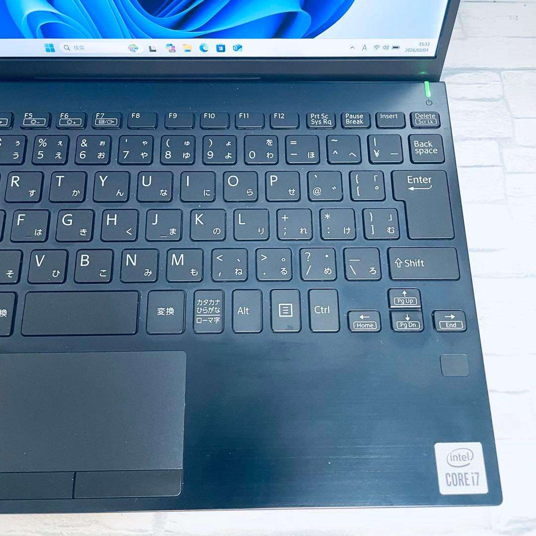 【美品】vaioノートPC 第10世代i7オフィス付 バッテリー良好 16GB