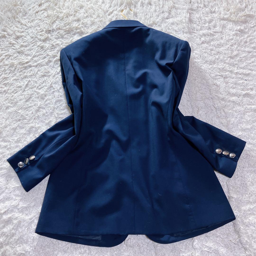 グッチ イタリア製 紺ブレ メリノウール100% テーラードジャケット ネイビー