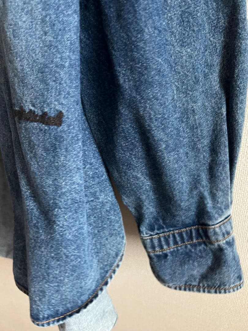 【新品】PUAL CE CINヴィンテージライクデニムバンドカラーシャツピュアル