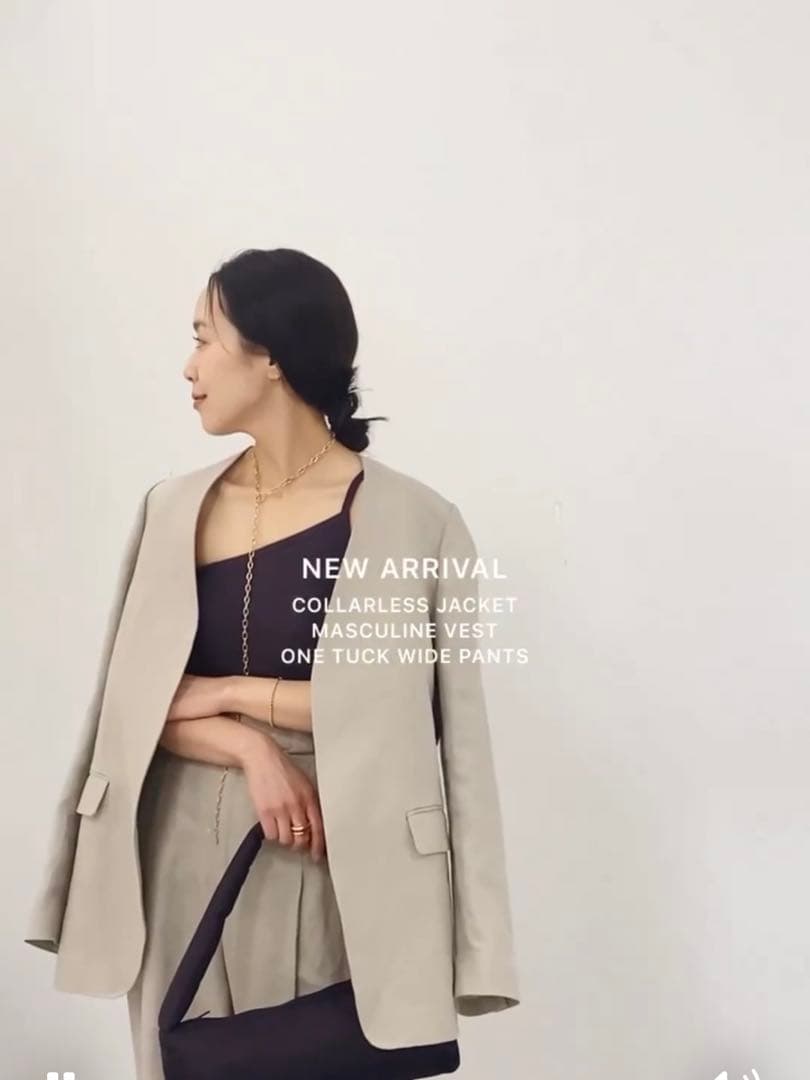 Plage ノーカラージャケット 38