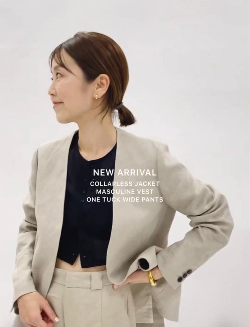 Plage ノーカラージャケット 38