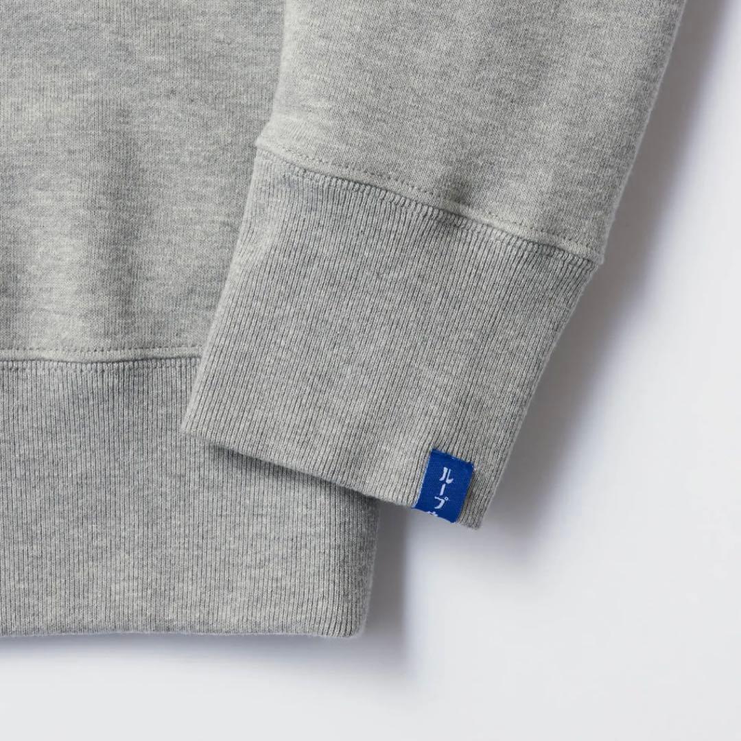 LOOPWHEELER 吊り編みクルースウェット　グレーメランジ