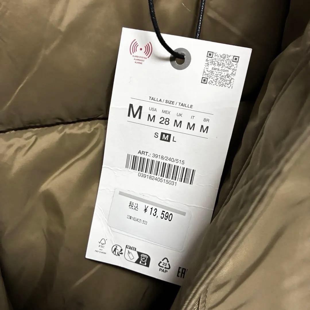 新品 ZARA フェイクファー襟 ジャケット M ブルゾンMA-1 アウター