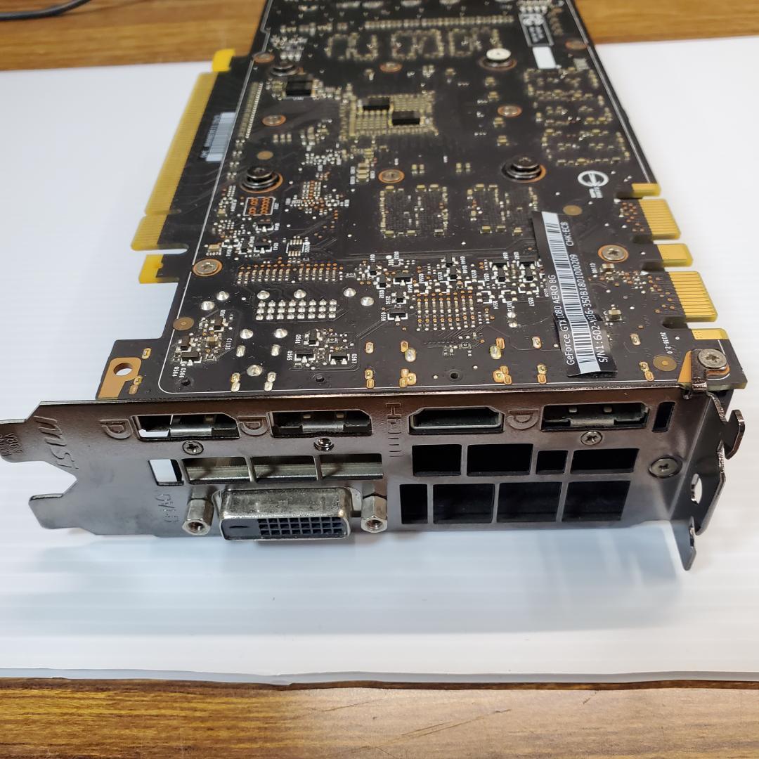 MSI GeForce GTX1080 AERO 8G 動作確認済み