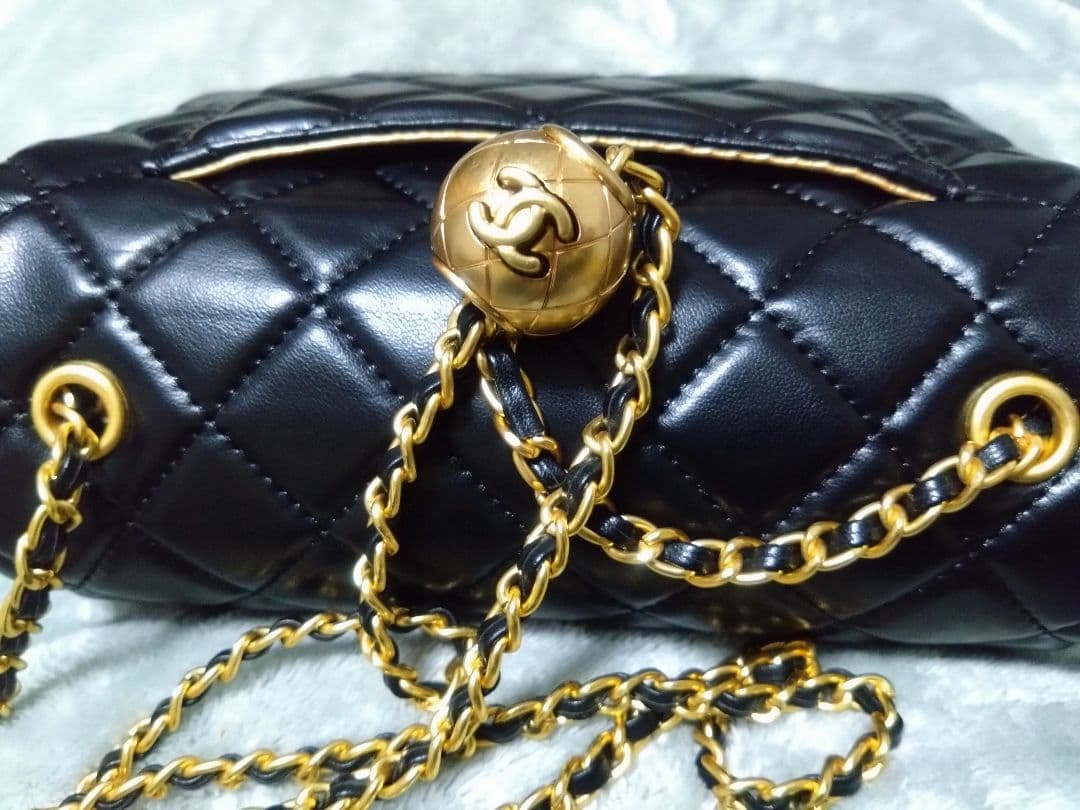 rlka ♡黒 レザー キルティング バッグ♡