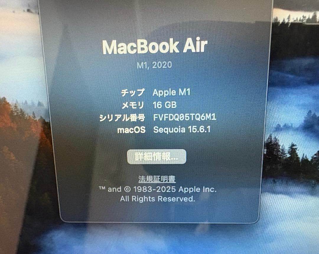 M1 MacBook Air 13インチ US配列 16GB・512GB