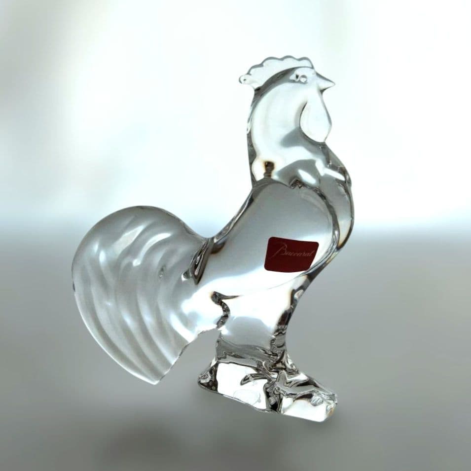 【新品】バカラ　鶏　ニワトリ 鳥　酉年 干支の置物 箱付き 動物オブジェ