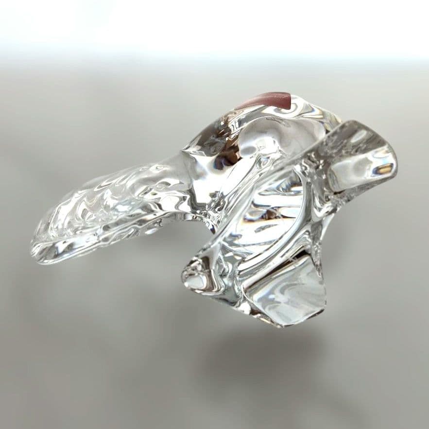 【新品】バカラ　鶏　ニワトリ 鳥　酉年 干支の置物 箱付き 動物オブジェ