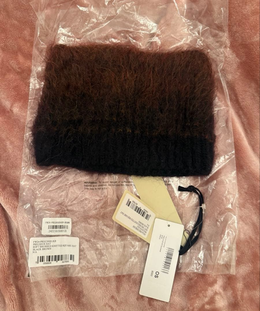 knwls ブラック×ブラウン 猫耳ビーニー