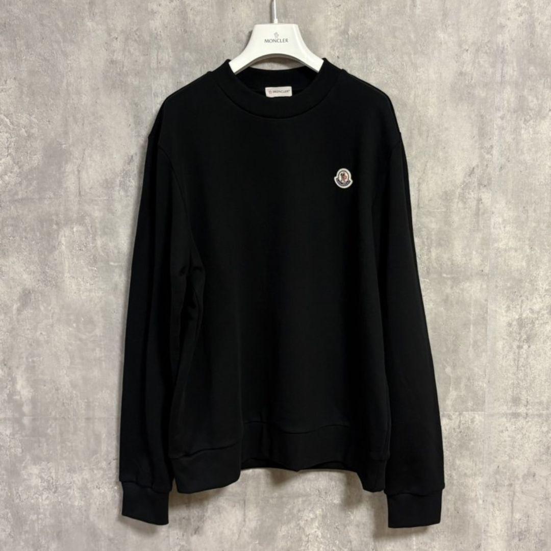 新品未使用タグ付き☆MONCLER Logo Patch スウェット L 黒色