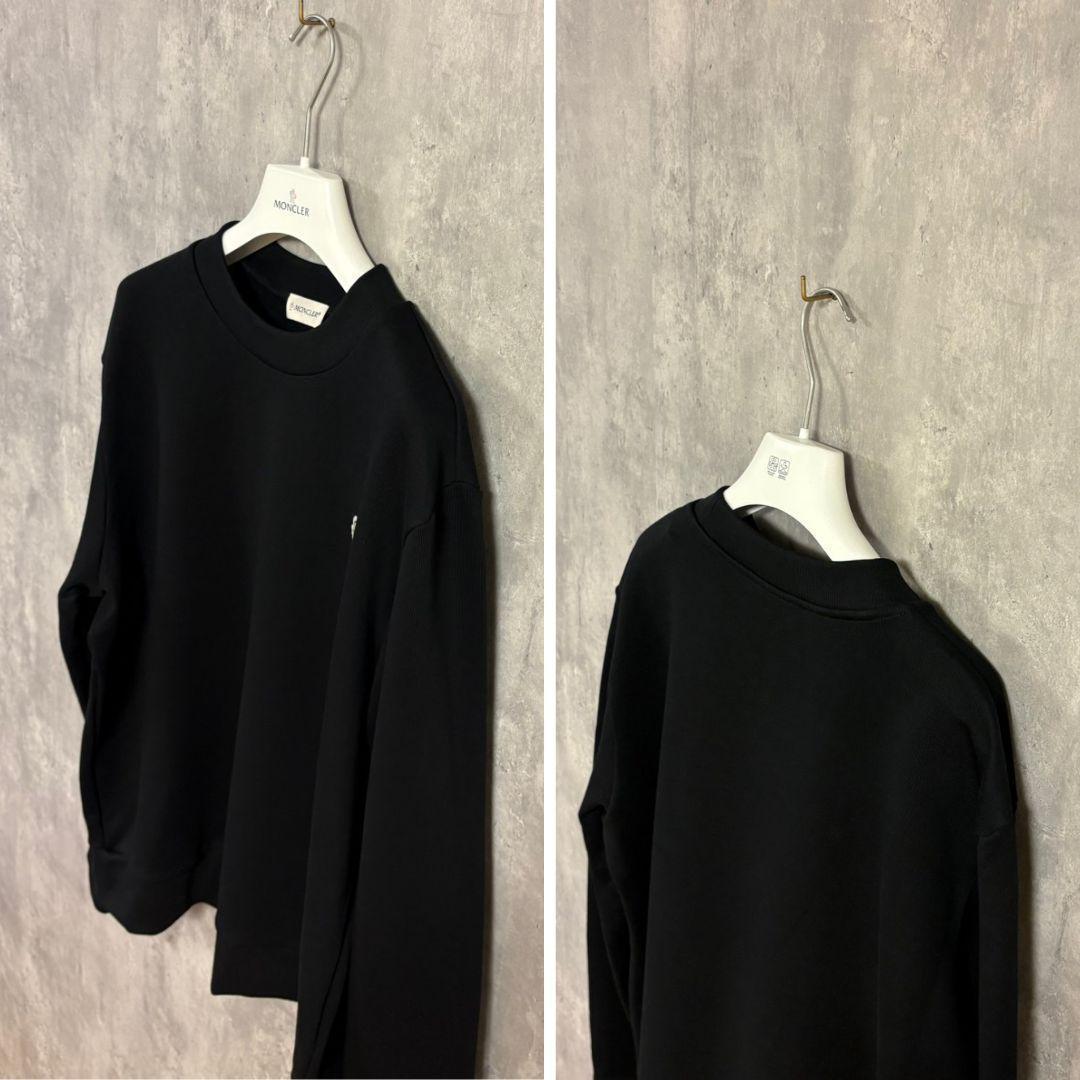 新品未使用タグ付き☆MONCLER Logo Patch スウェット L 黒色