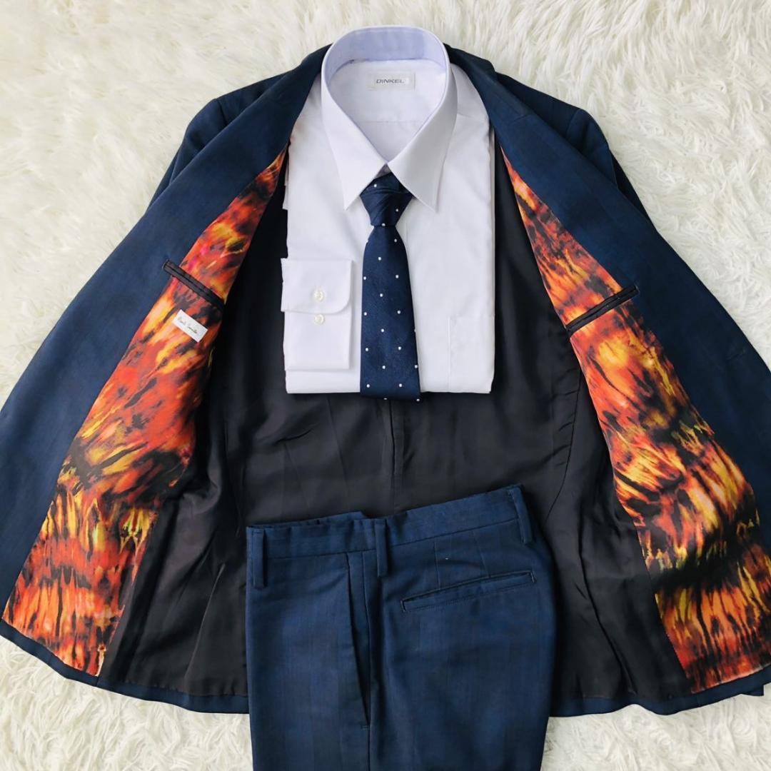 【希少】Paul Smith セットアップスーツ チェック柄 Mサイズ 裏地総柄
