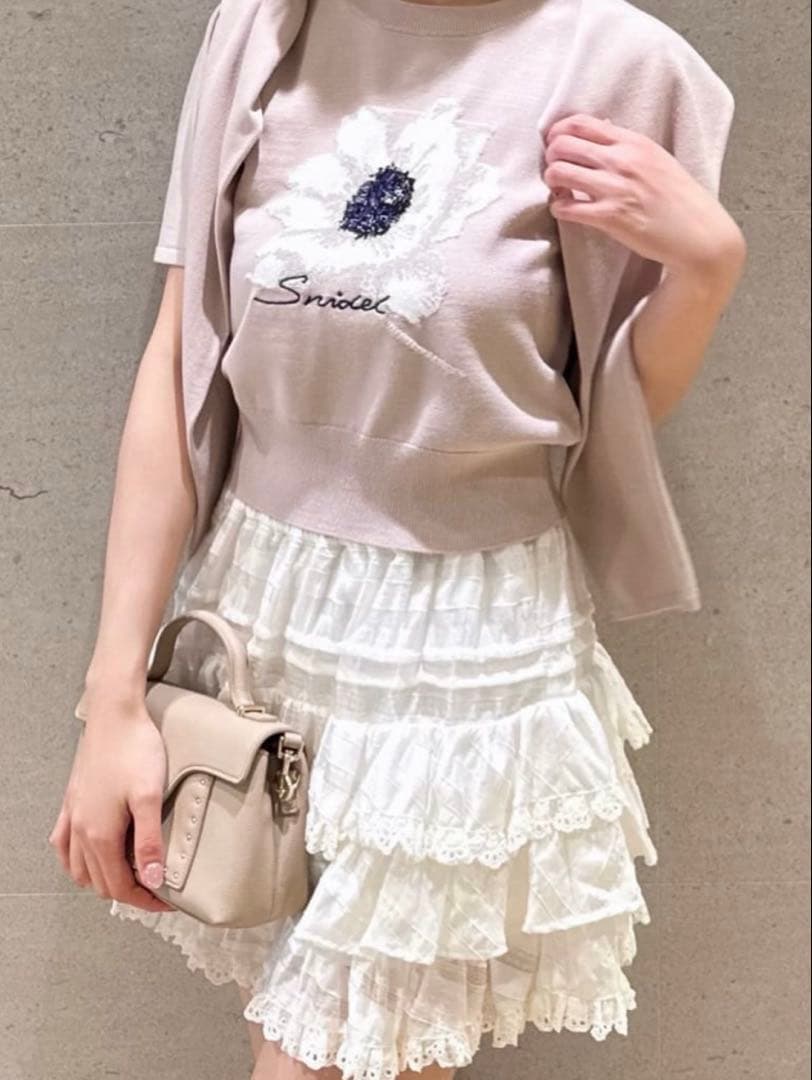 SNIDEL ラッフルティアードスカショーパン