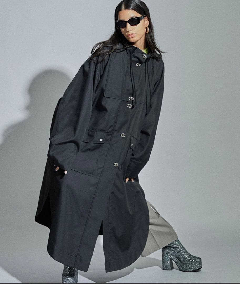 MAISON SPECIAL メゾンスペシャルツイストボタンマキシモッズコート