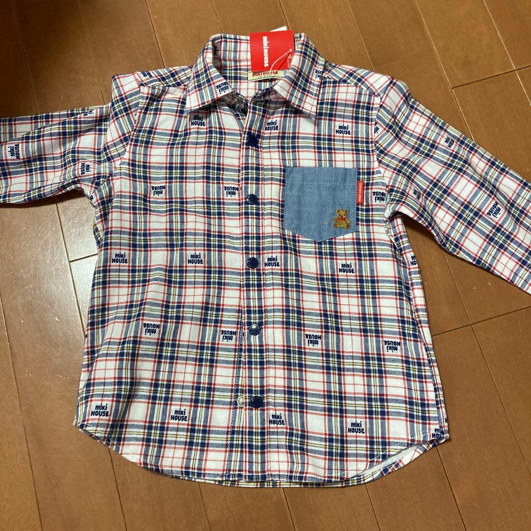 ミキハウス　タグ付き　春　シャツ　110 男の子　女の子