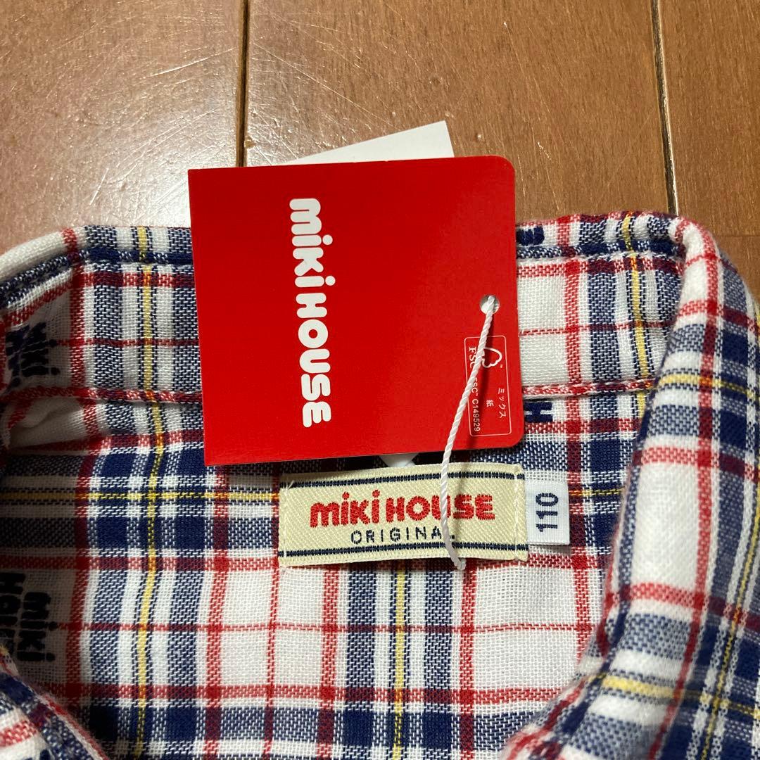 ミキハウス　タグ付き　春　シャツ　110 男の子　女の子