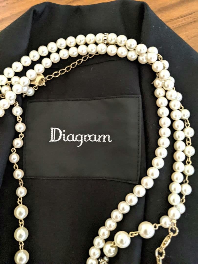 GRACE CONTINENTAL ダイアグラム　チュールオーバーベスト 黒36