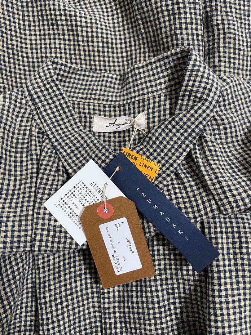 ICHI Antiquites ギンガムチェック リネンワンピース 東炊き 新品