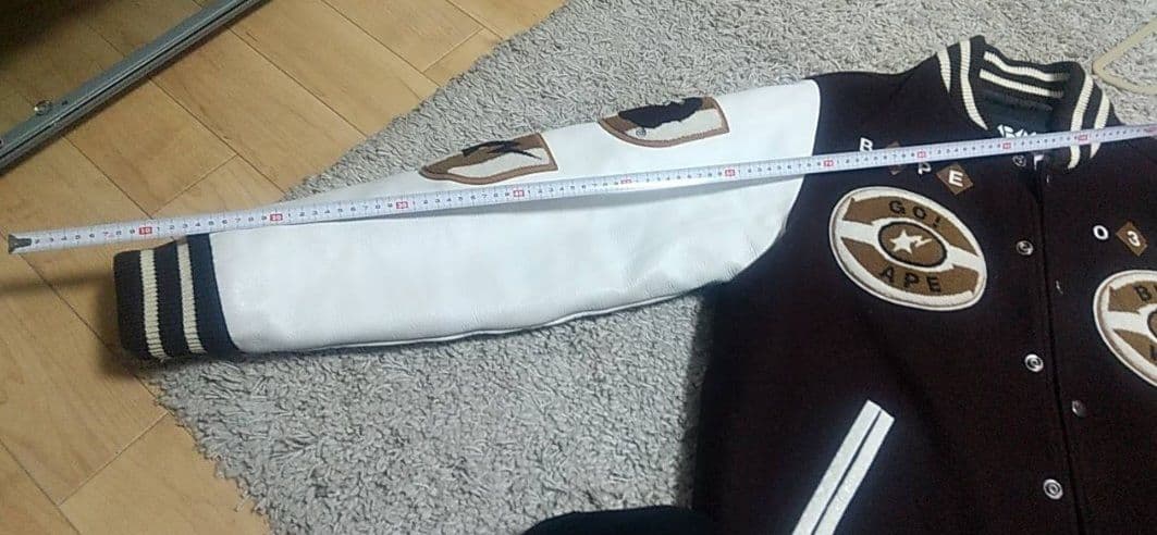 BAPE スタジャン XL ブラウン/ホワイト